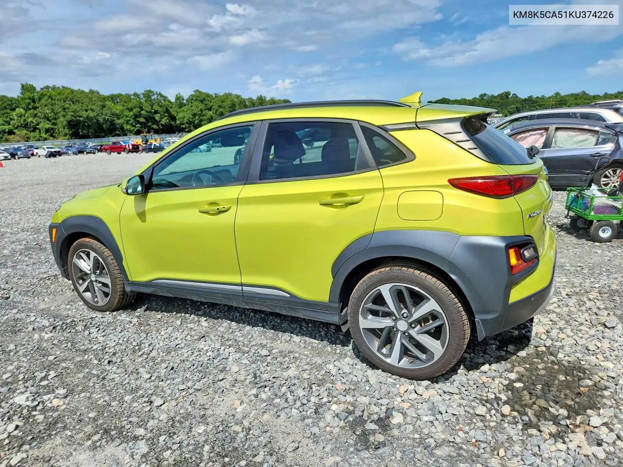 2019 Hyundai Kona Ultimate VIN: KM8K5CA51KU374226 Lot: 61908806