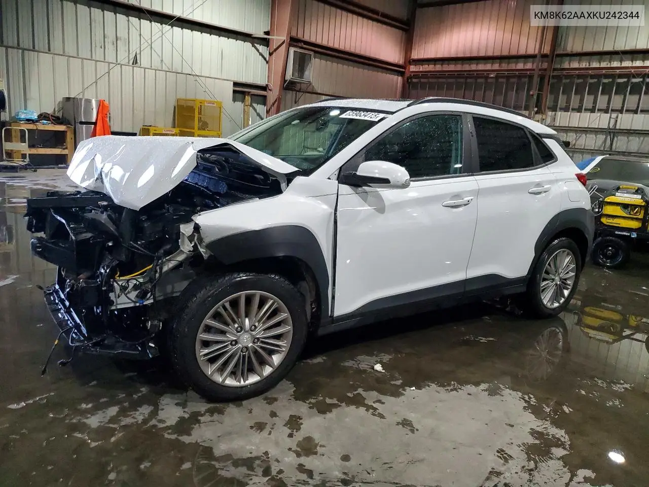 2019 Hyundai Kona Sel VIN: KM8K62AAXKU242344 Lot: 85963415