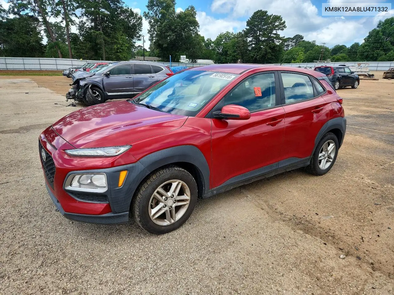 2020 Hyundai Kona Se VIN: KM8K12AA8LU471332 Lot: 56192916