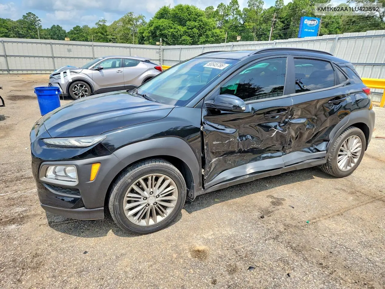 2020 Hyundai Kona Sel Plus VIN: KM8K62AA1LU423592 Lot: 58545786