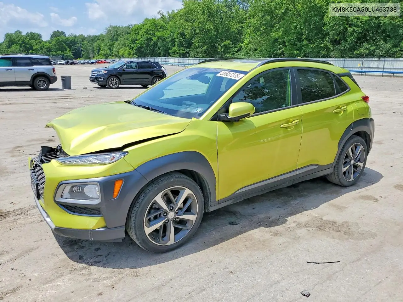 2020 Hyundai Kona Ultimate VIN: KM8K5CA50LU463738 Lot: 58687376
