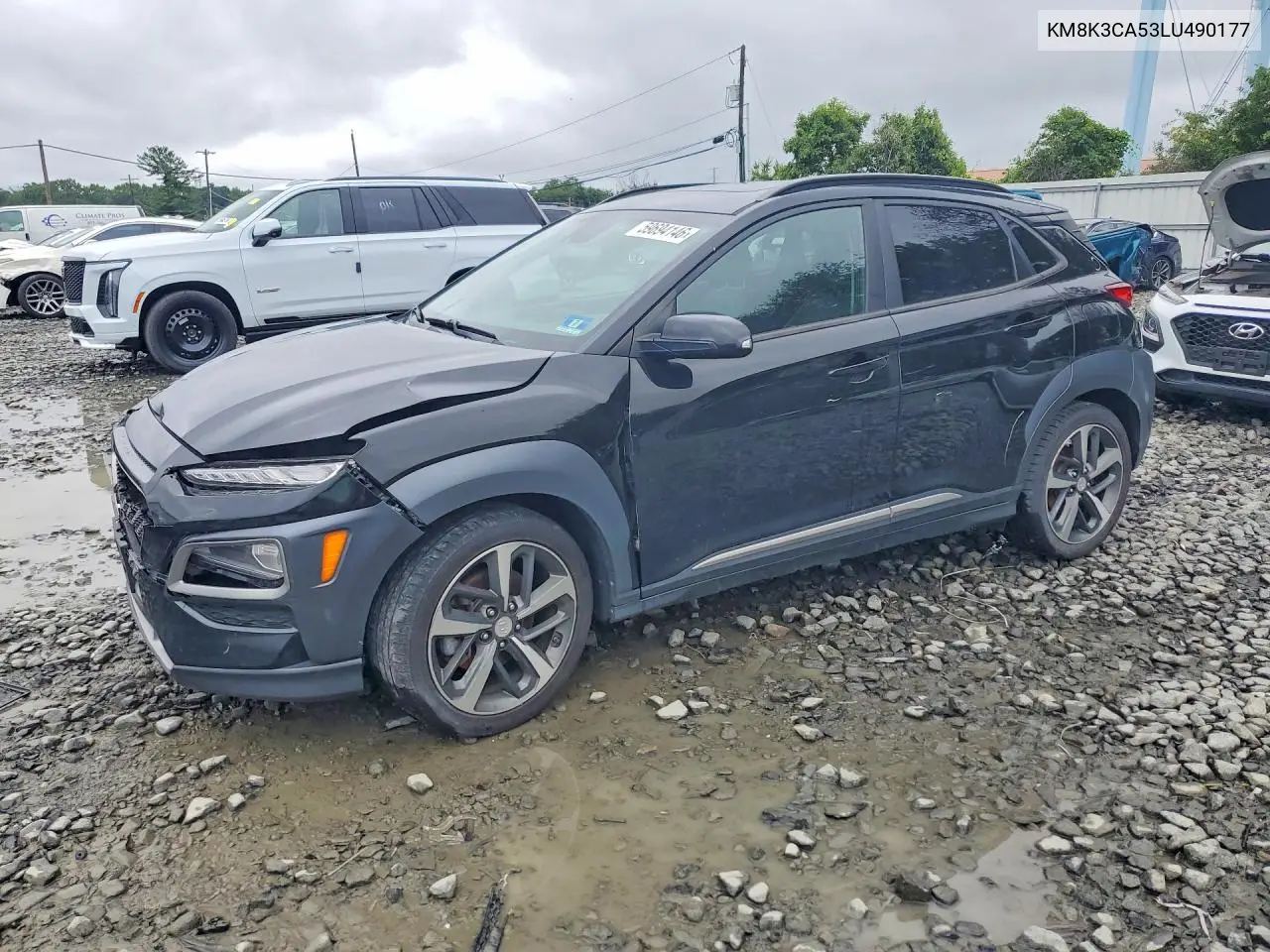 2020 Hyundai Kona Limited VIN: KM8K3CA53LU490177 Lot: 59694146