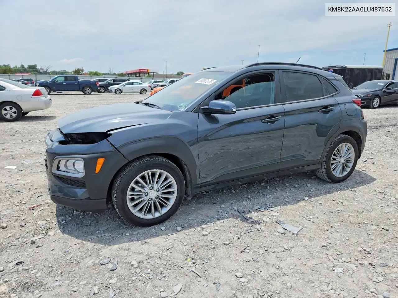 2020 Hyundai Kona Sel VIN: KM8K22AA0LU487652 Lot: 60003576