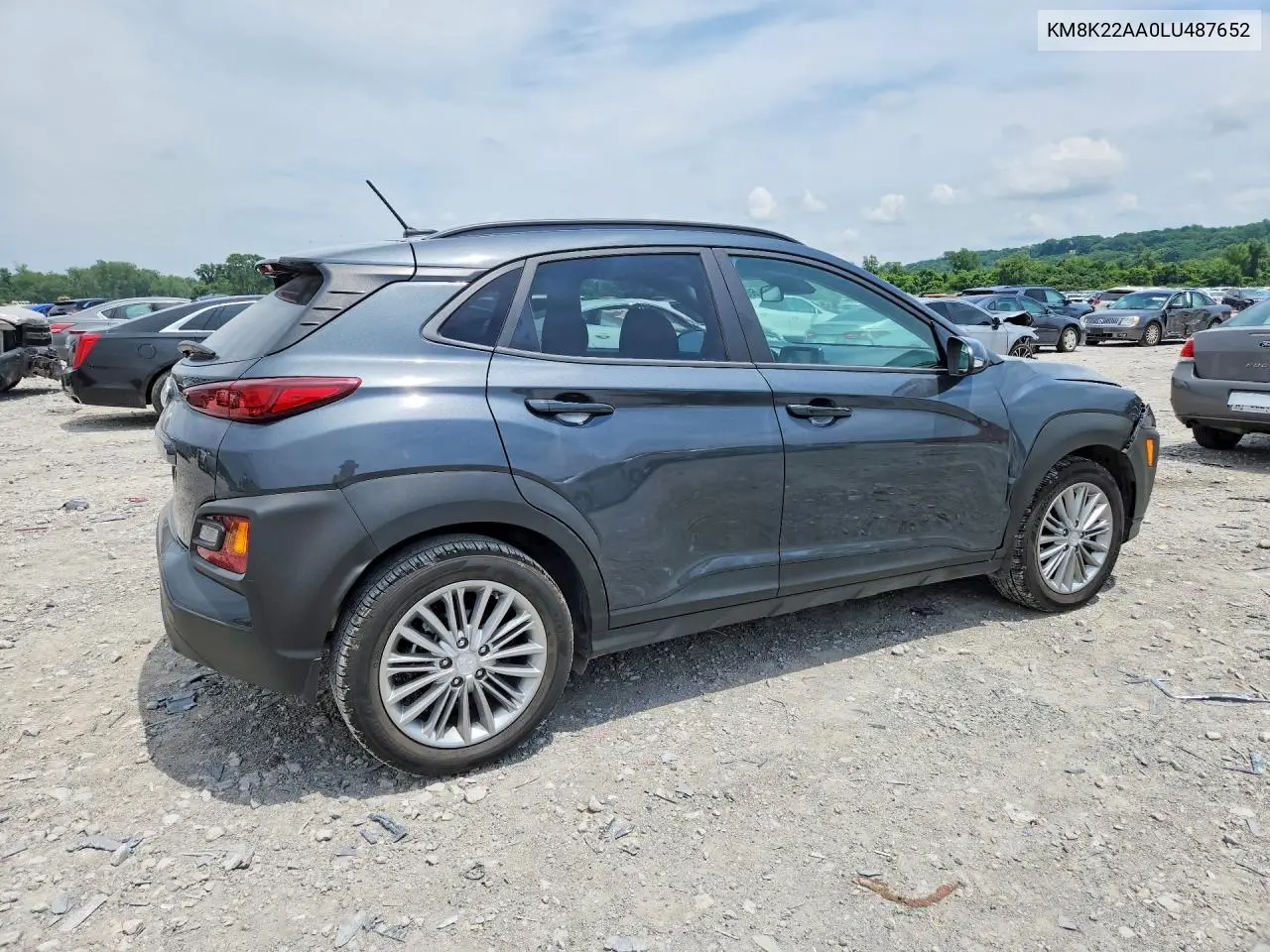 2020 Hyundai Kona Sel VIN: KM8K22AA0LU487652 Lot: 60003576