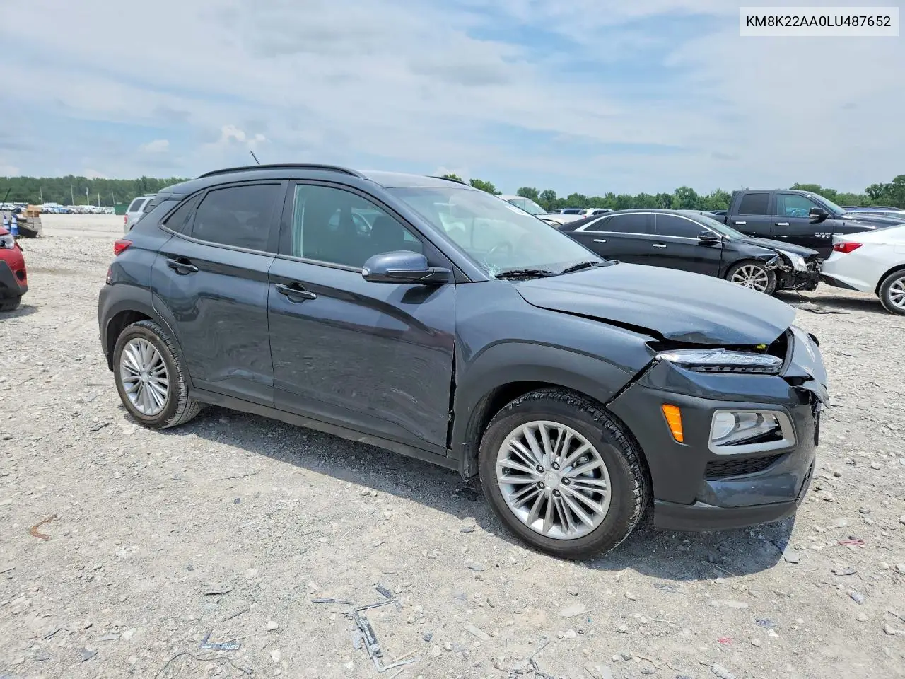 2020 Hyundai Kona Sel VIN: KM8K22AA0LU487652 Lot: 60003576
