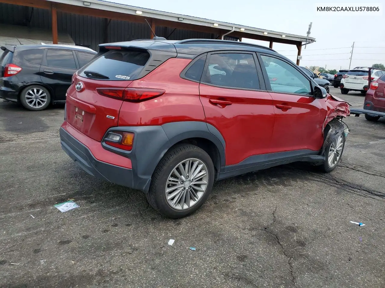 2020 Hyundai Kona Sel VIN: KM8K2CAAXLU578806 Lot: 60163636