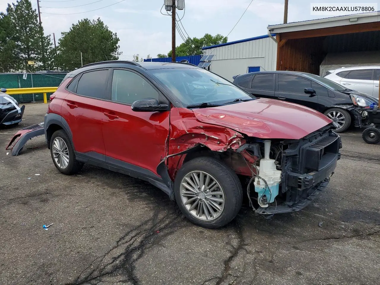 2020 Hyundai Kona Sel VIN: KM8K2CAAXLU578806 Lot: 60163636