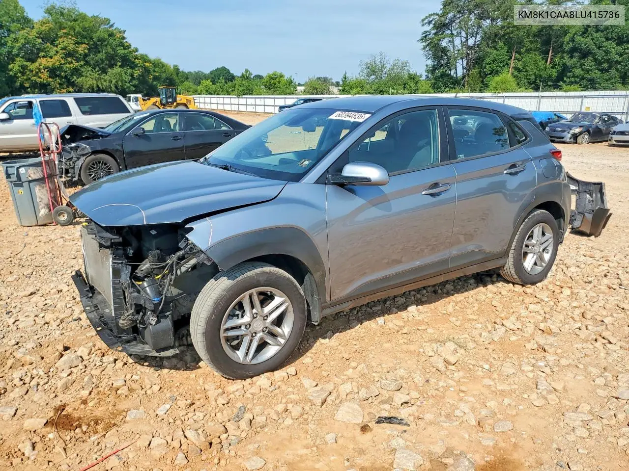 2020 Hyundai Kona Se VIN: KM8K1CAA8LU415736 Lot: 60394636
