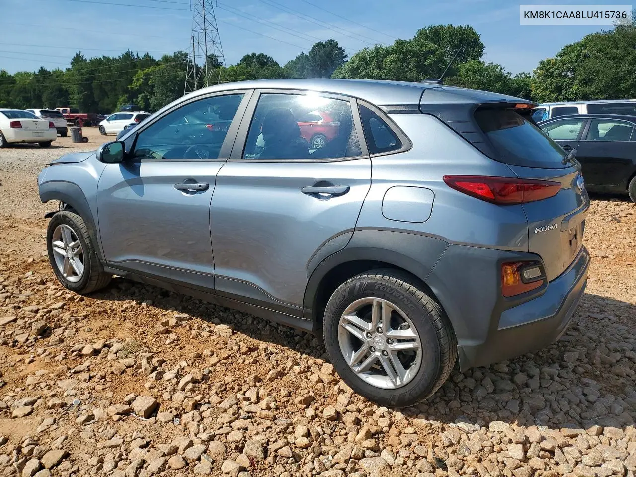 2020 Hyundai Kona Se VIN: KM8K1CAA8LU415736 Lot: 60394636