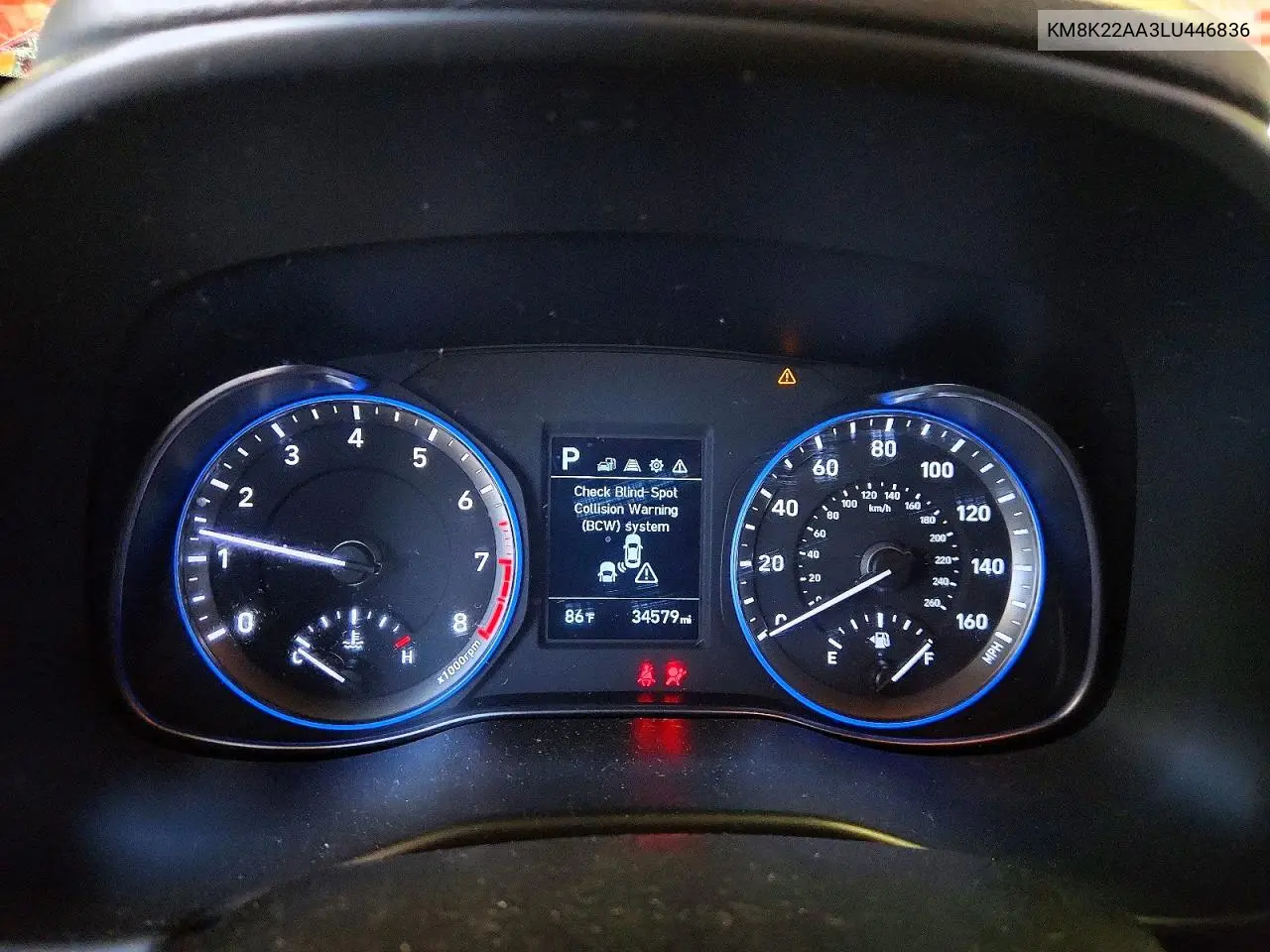 2020 Hyundai Kona Sel VIN: KM8K22AA3LU446836 Lot: 60839096