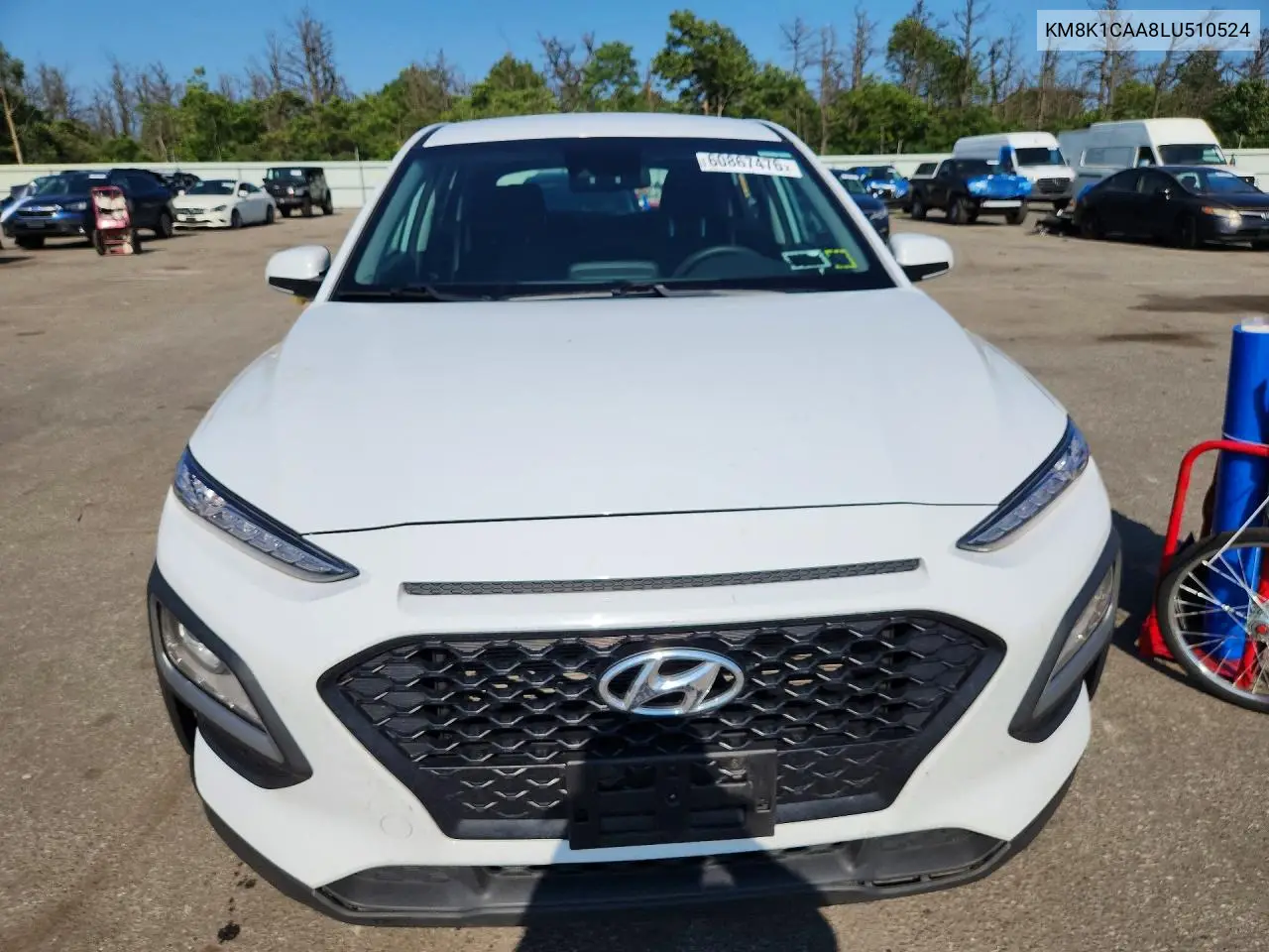 2020 Hyundai Kona Se VIN: KM8K1CAA8LU510524 Lot: 60867476