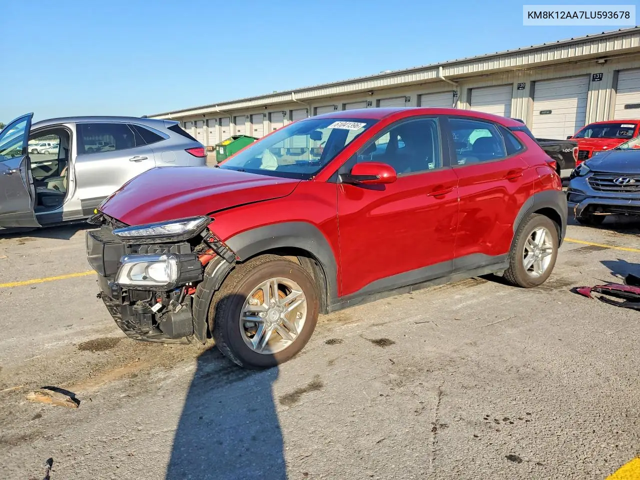 2020 Hyundai Kona Se VIN: KM8K12AA7LU593678 Lot: 61041396