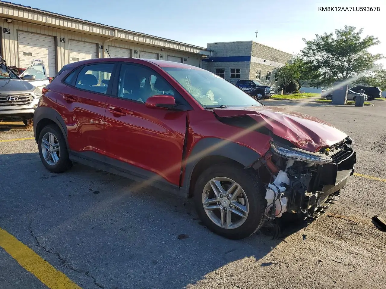 2020 Hyundai Kona Se VIN: KM8K12AA7LU593678 Lot: 61041396