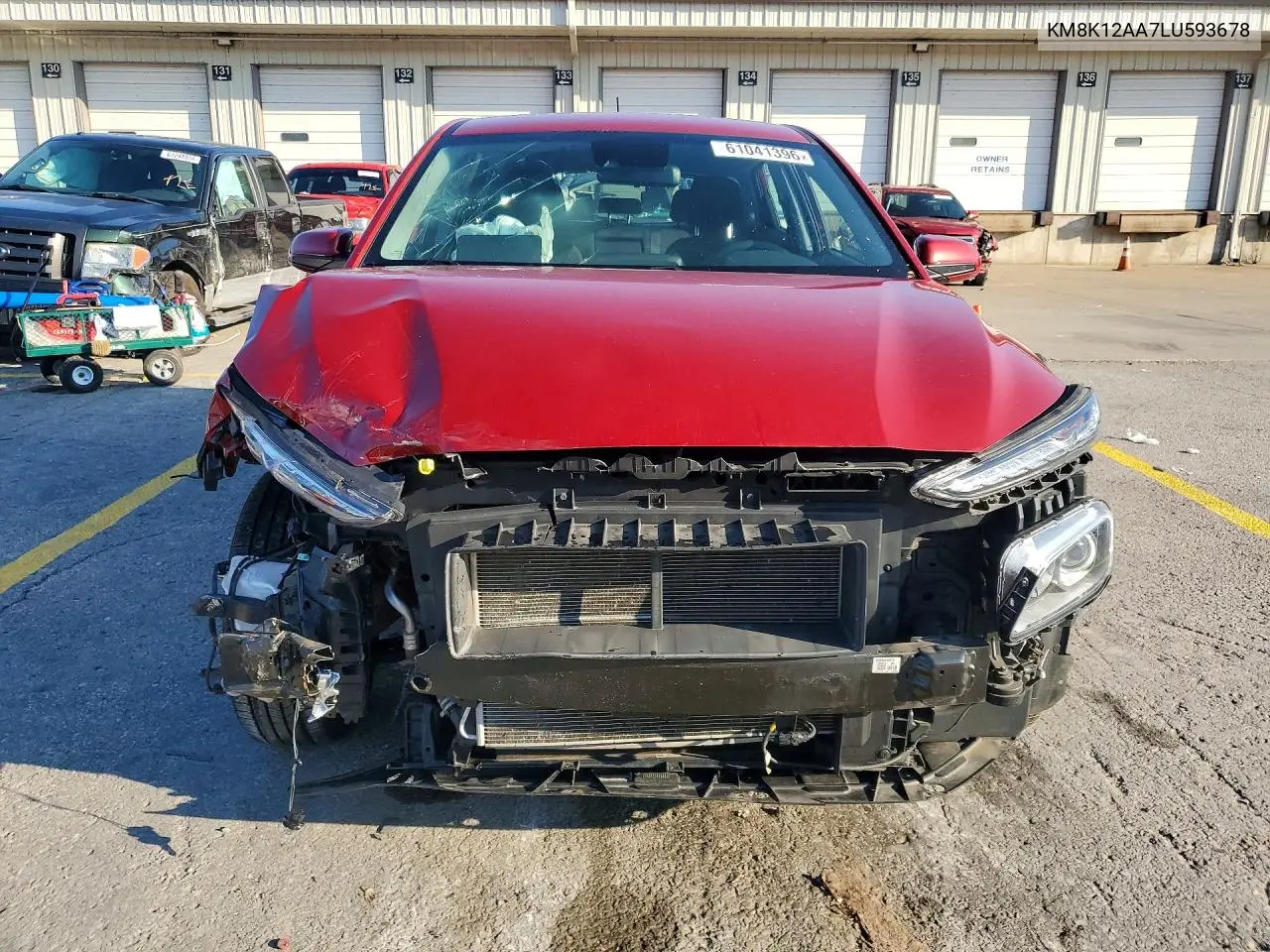 2020 Hyundai Kona Se VIN: KM8K12AA7LU593678 Lot: 61041396