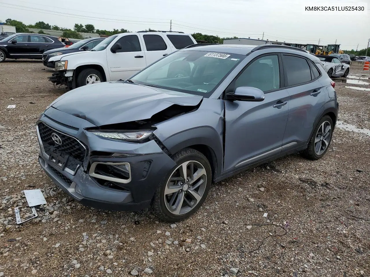 2020 Hyundai Kona Limited VIN: KM8K3CA51LU525430 Lot: 61137566