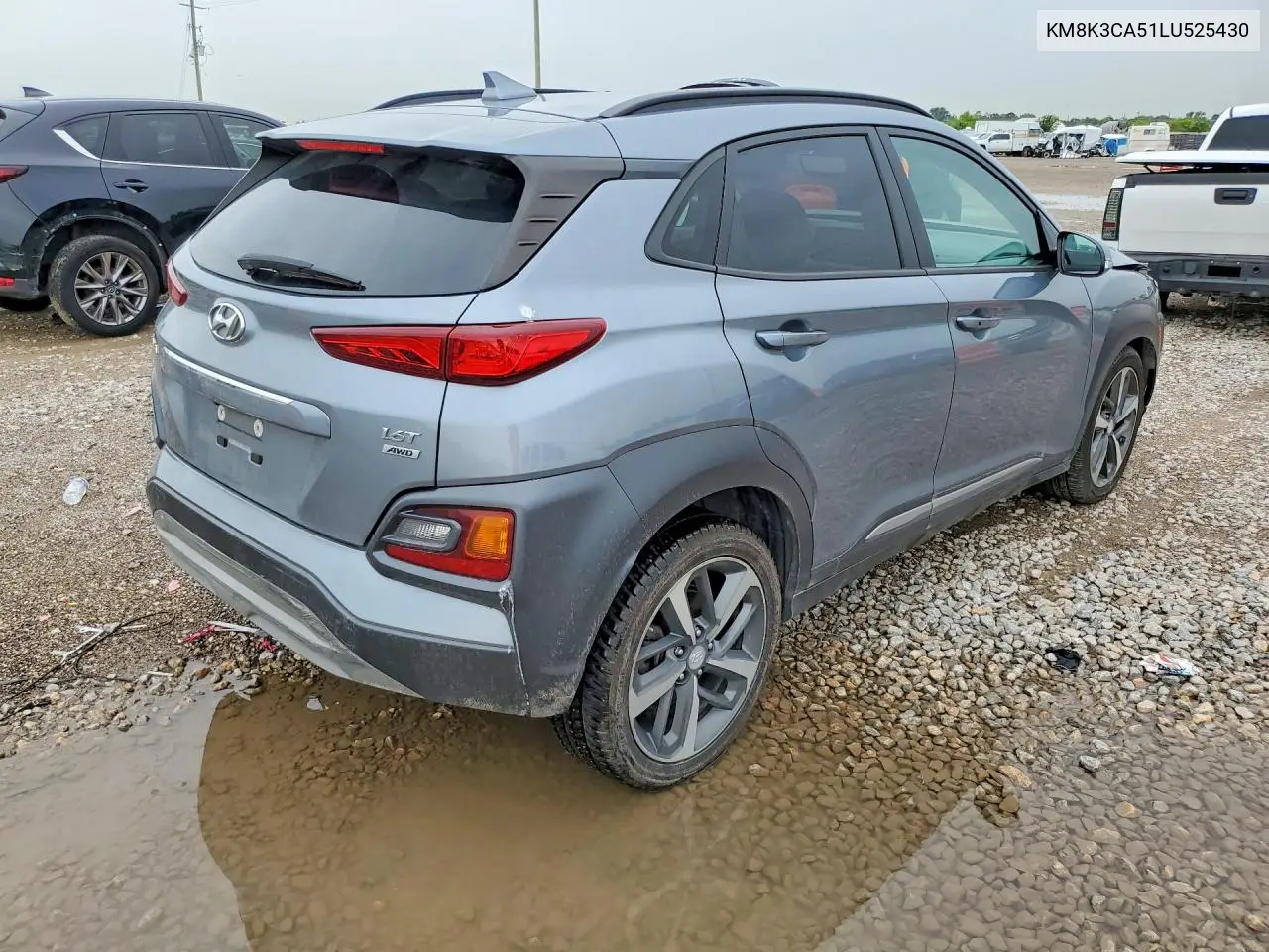 2020 Hyundai Kona Limited VIN: KM8K3CA51LU525430 Lot: 61137566