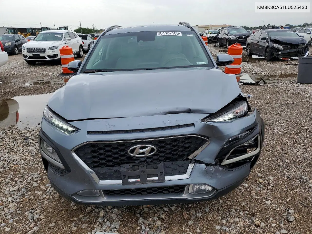 2020 Hyundai Kona Limited VIN: KM8K3CA51LU525430 Lot: 61137566