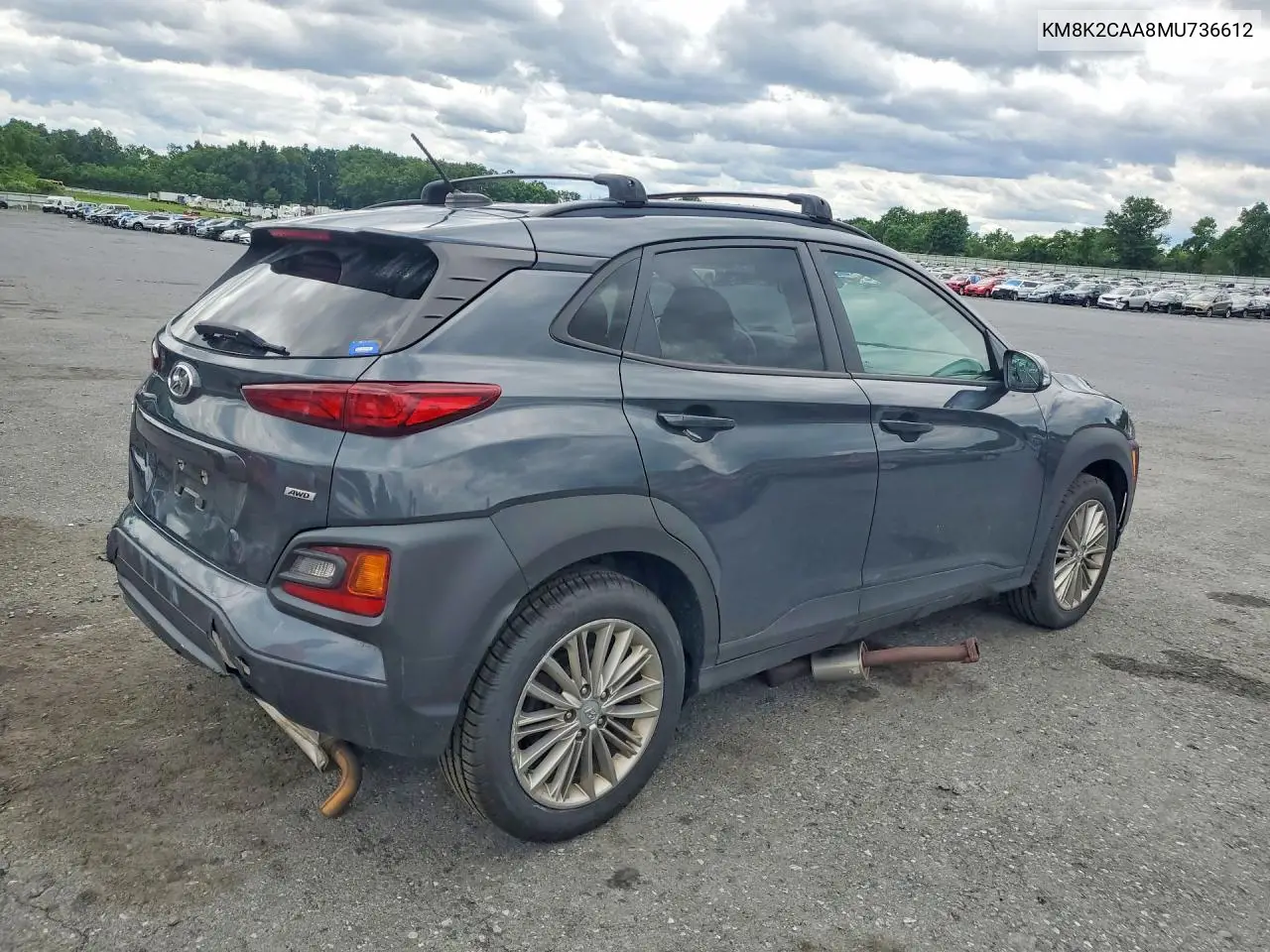 2021 Hyundai Kona Sel VIN: KM8K2CAA8MU736612 Lot: 57407146