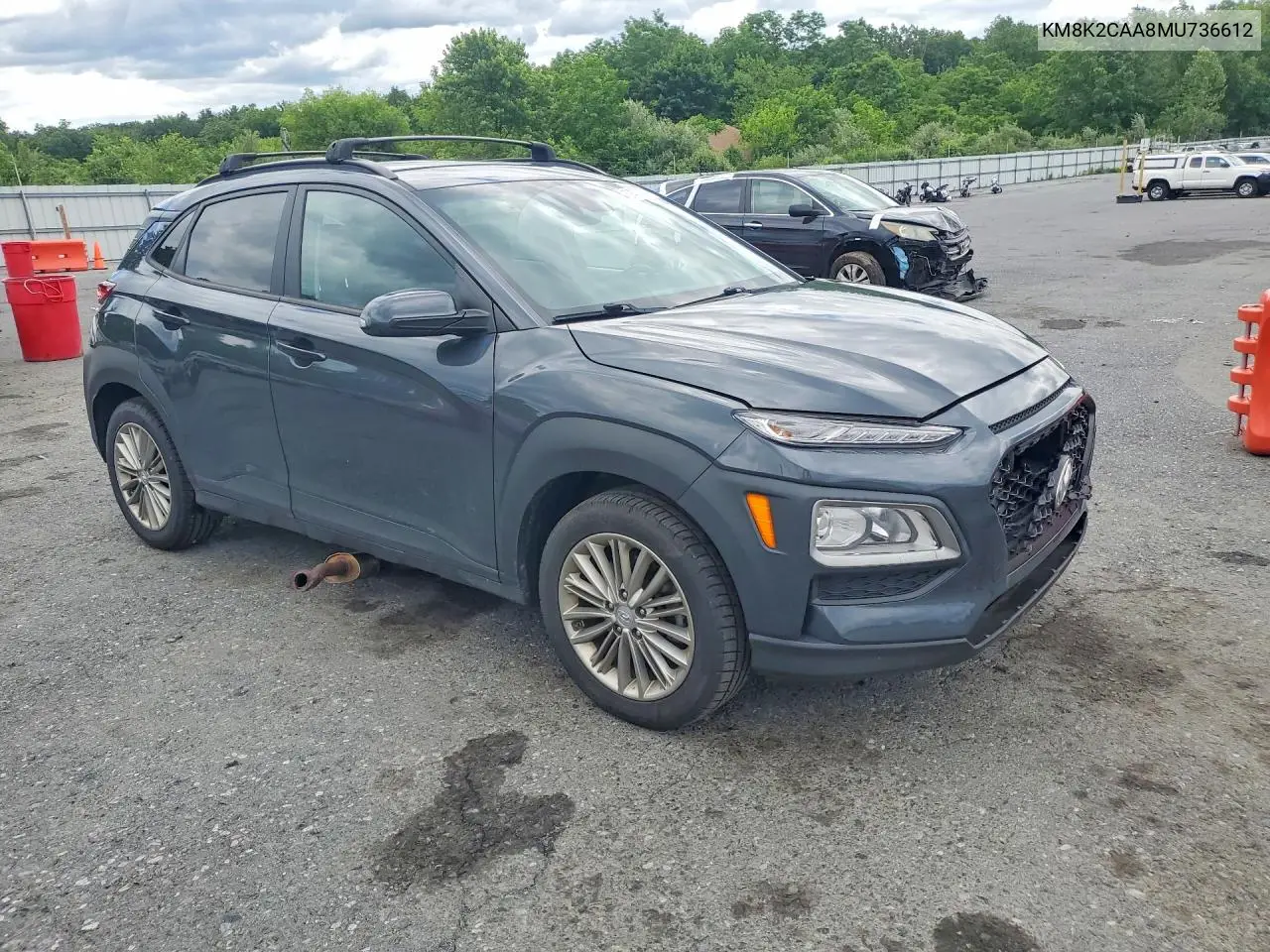 2021 Hyundai Kona Sel VIN: KM8K2CAA8MU736612 Lot: 57407146