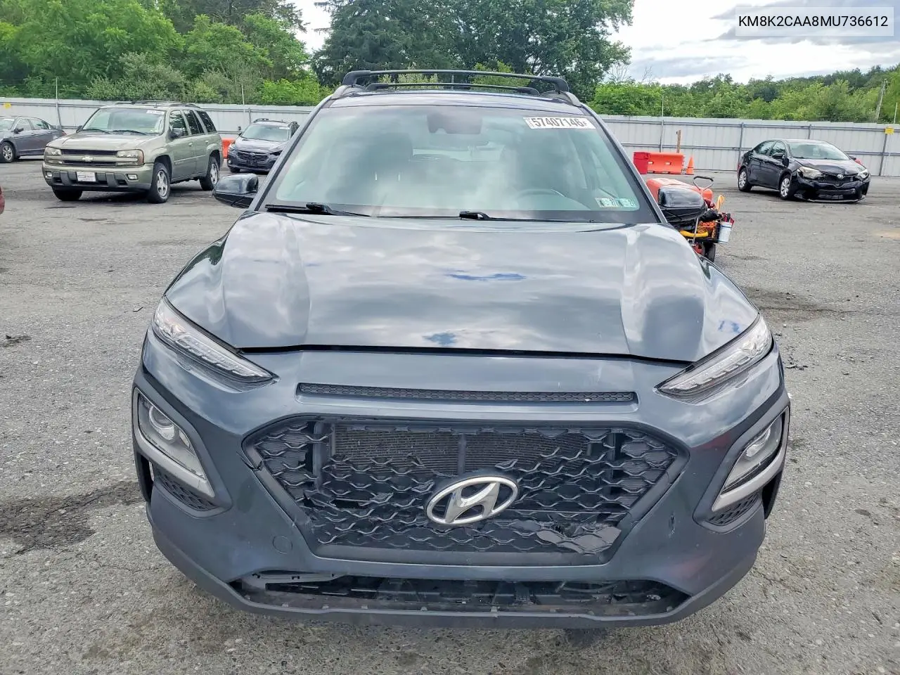 2021 Hyundai Kona Sel VIN: KM8K2CAA8MU736612 Lot: 57407146