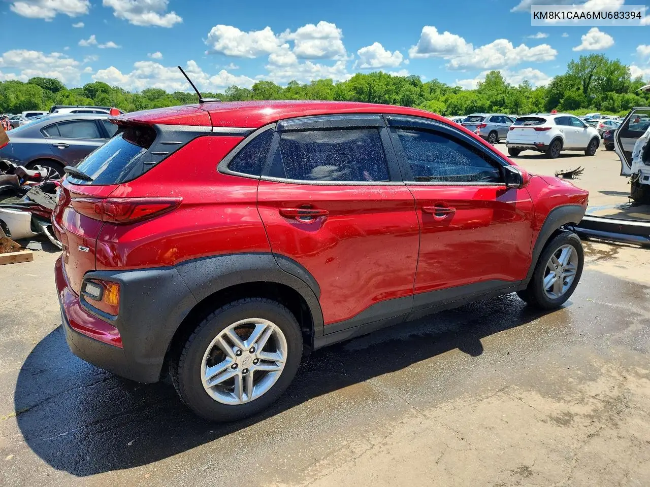 2021 Hyundai Kona Se VIN: KM8K1CAA6MU683394 Lot: 57573376