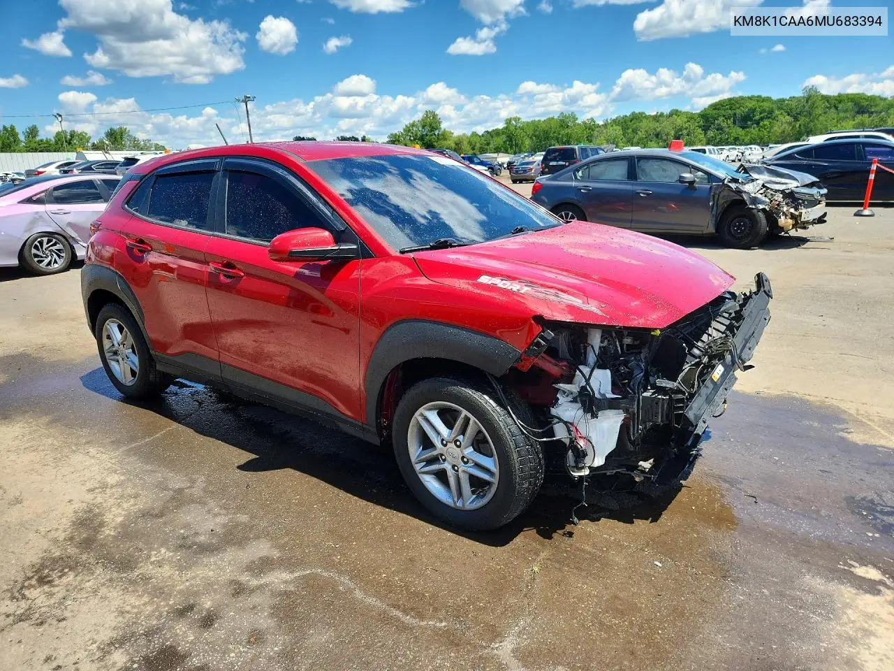 2021 Hyundai Kona Se VIN: KM8K1CAA6MU683394 Lot: 57573376