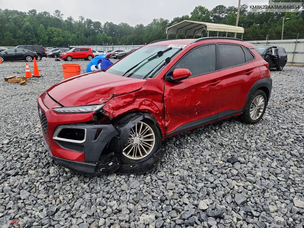 2021 Hyundai Kona Sel VIN: KM8K22AA5MU668554 Lot: 57749016