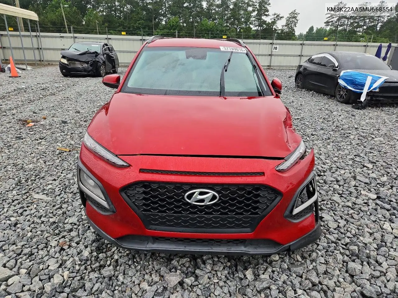 2021 Hyundai Kona Sel VIN: KM8K22AA5MU668554 Lot: 57749016