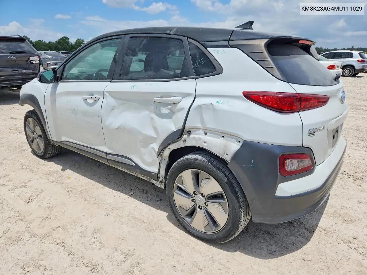 2021 Hyundai Kona Sel VIN: KM8K23AG4MU111029 Lot: 57829046