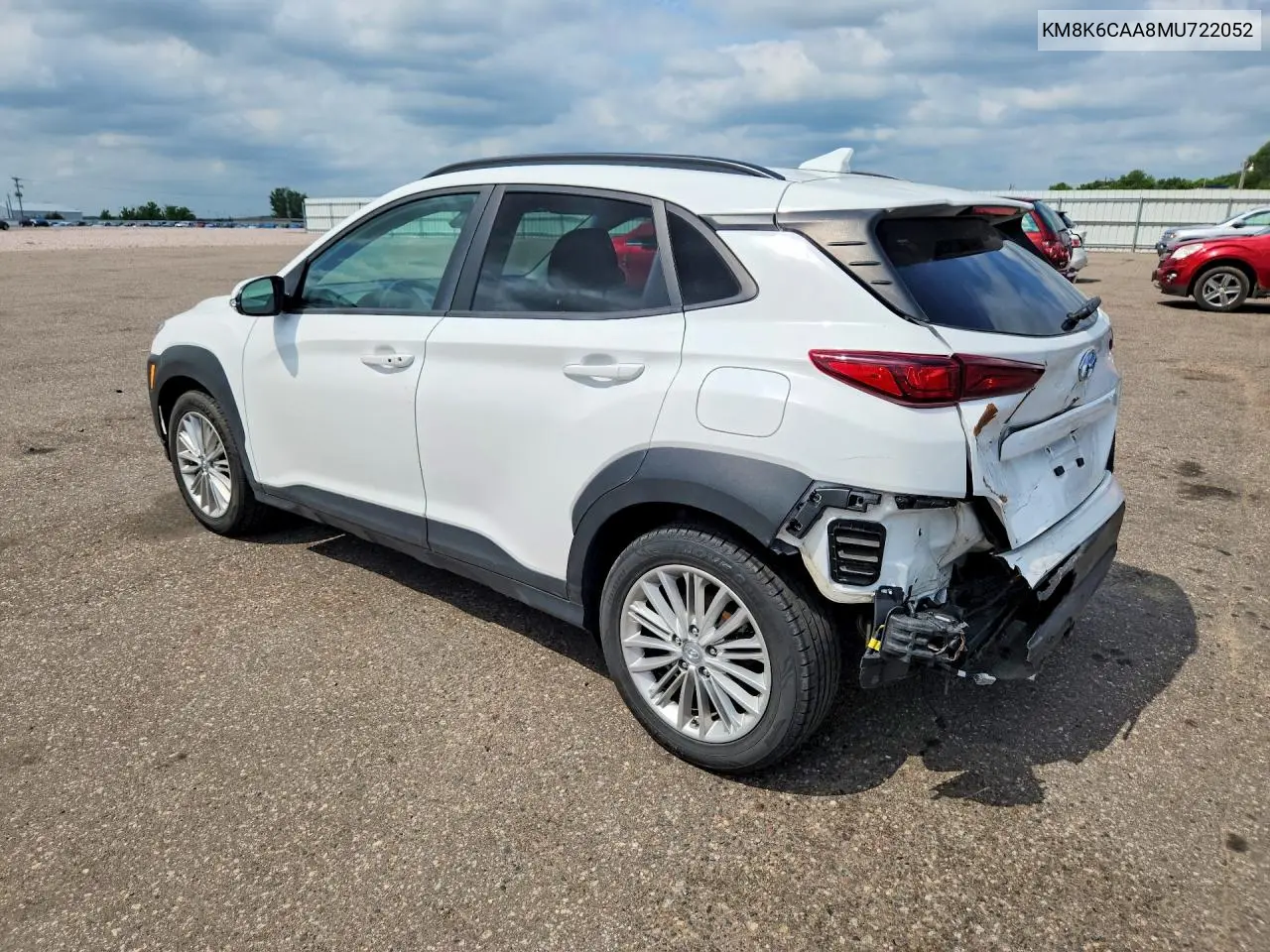 2021 Hyundai Kona Sel Plus VIN: KM8K6CAA8MU722052 Lot: 58266396