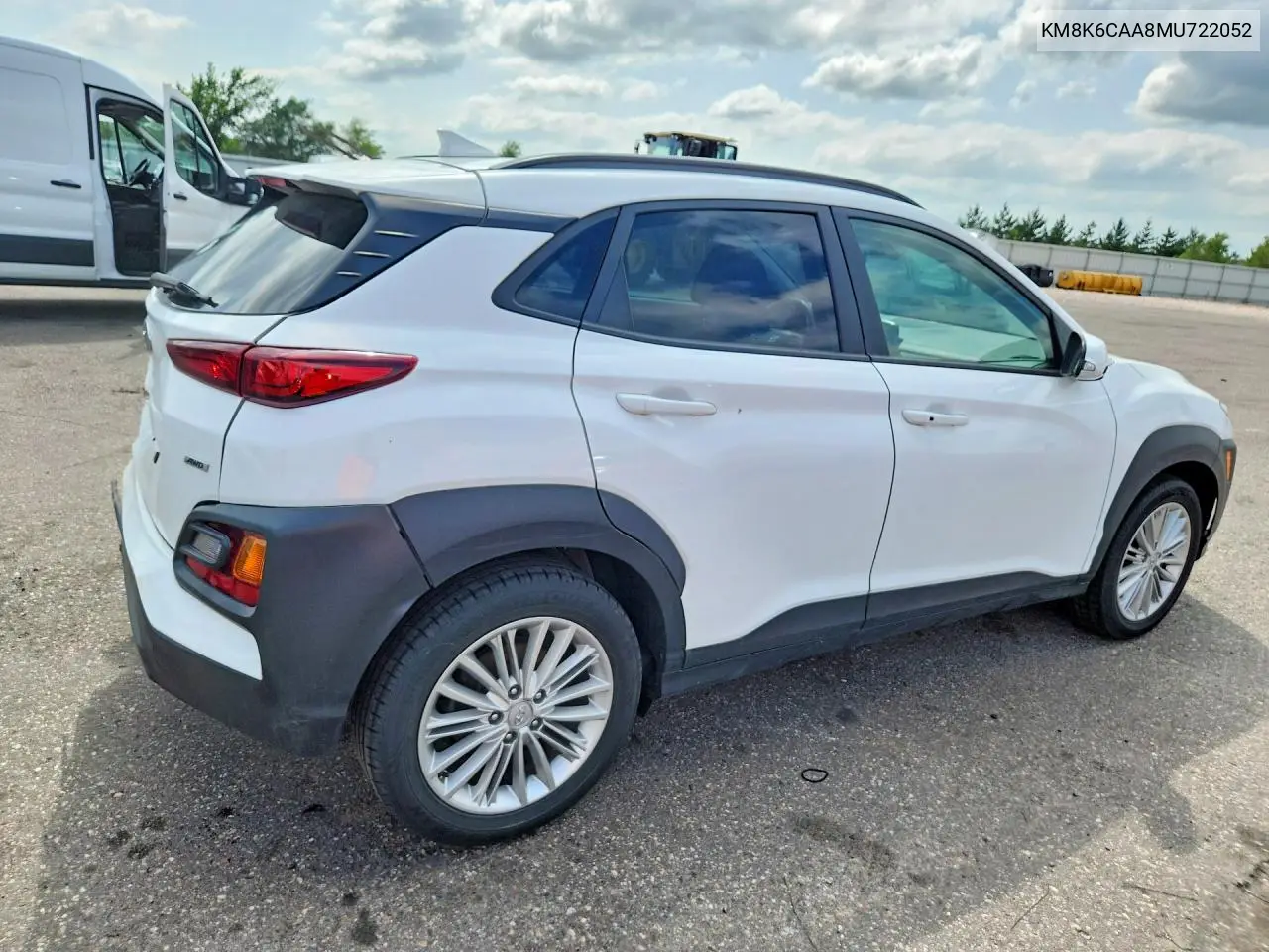 2021 Hyundai Kona Sel Plus VIN: KM8K6CAA8MU722052 Lot: 58266396