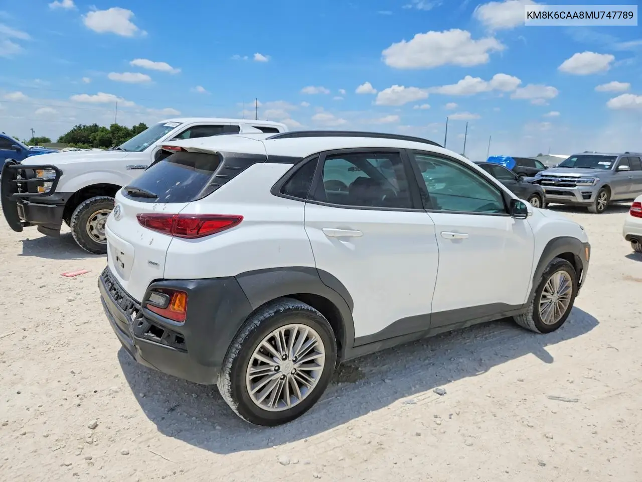 2021 Hyundai Kona Sel Plus VIN: KM8K6CAA8MU747789 Lot: 58889446