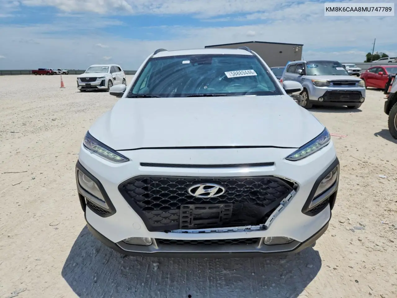 2021 Hyundai Kona Sel Plus VIN: KM8K6CAA8MU747789 Lot: 58889446