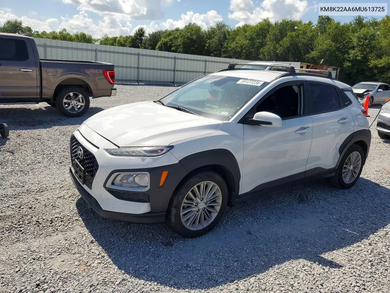 2021 Hyundai Kona Sel VIN: KM8K22AA6MU613725 Lot: 59127226