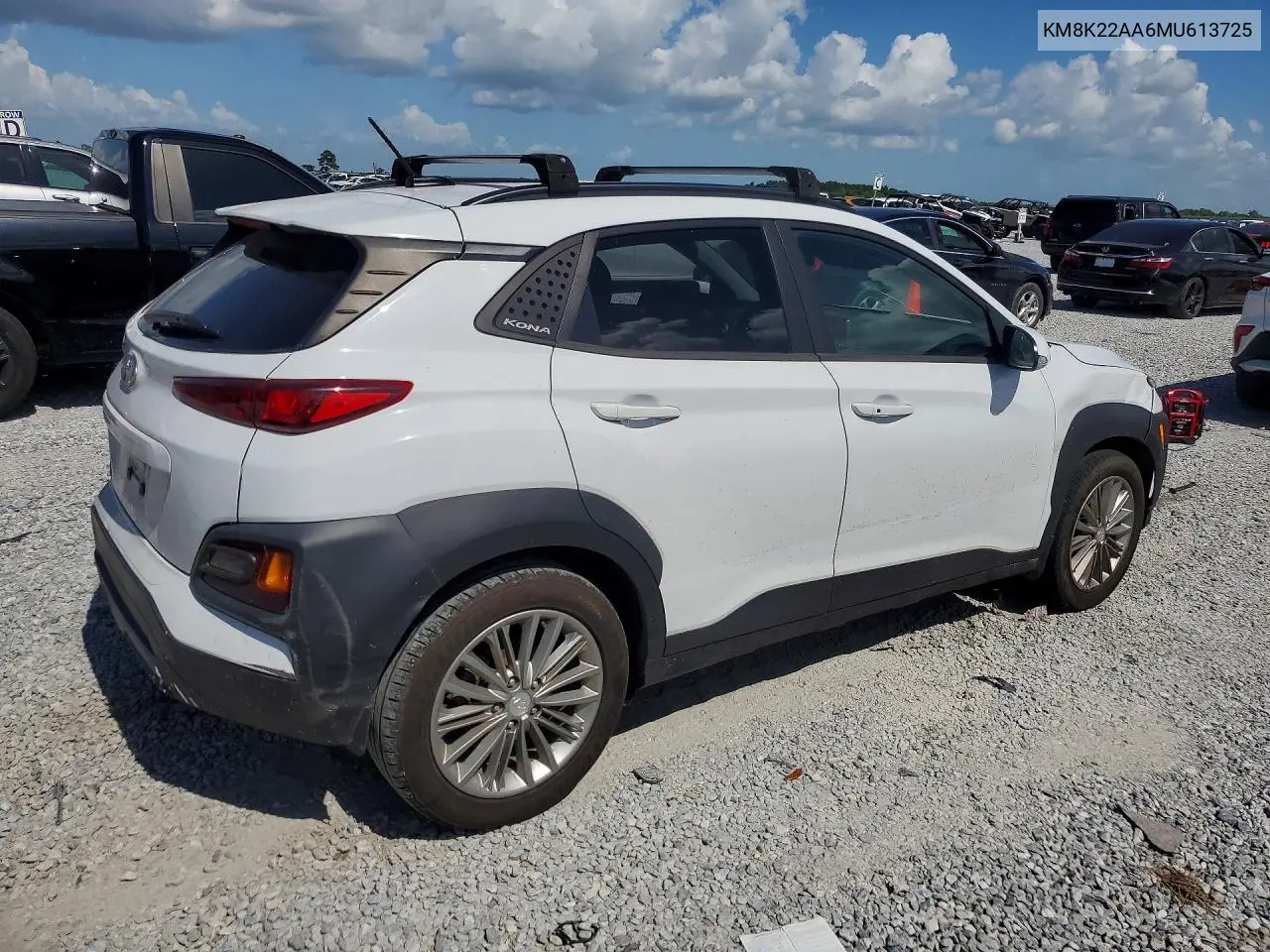 2021 Hyundai Kona Sel VIN: KM8K22AA6MU613725 Lot: 59127226