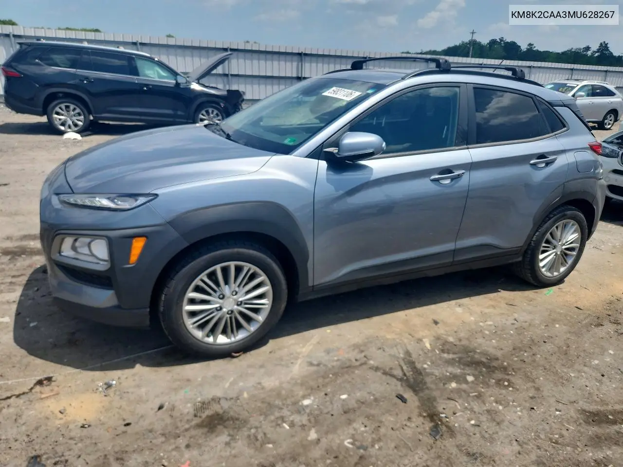 2021 Hyundai Kona Sel VIN: KM8K2CAA3MU628267 Lot: 59831106