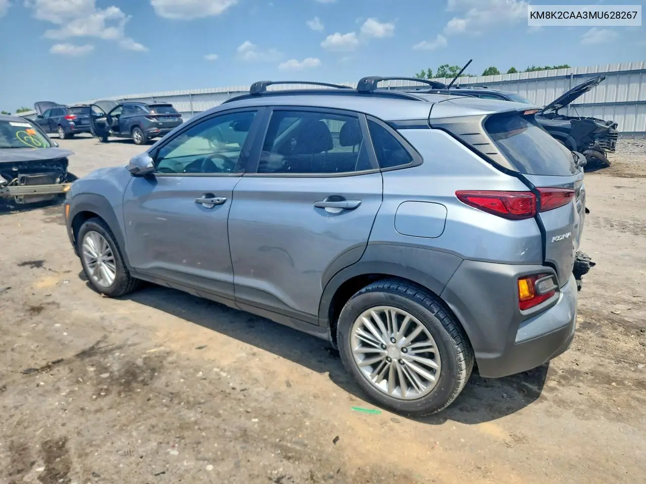2021 Hyundai Kona Sel VIN: KM8K2CAA3MU628267 Lot: 59831106