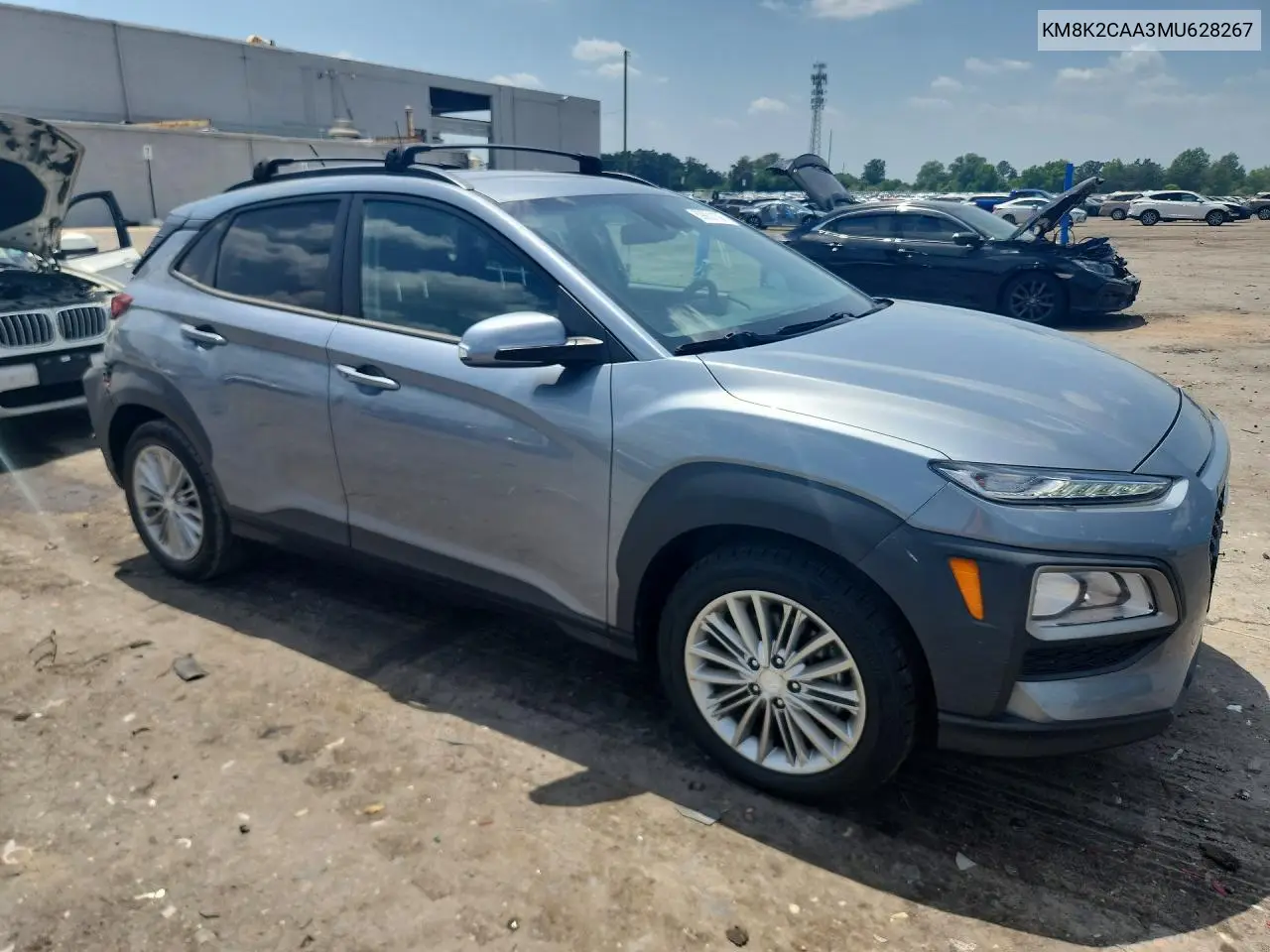 2021 Hyundai Kona Sel VIN: KM8K2CAA3MU628267 Lot: 59831106