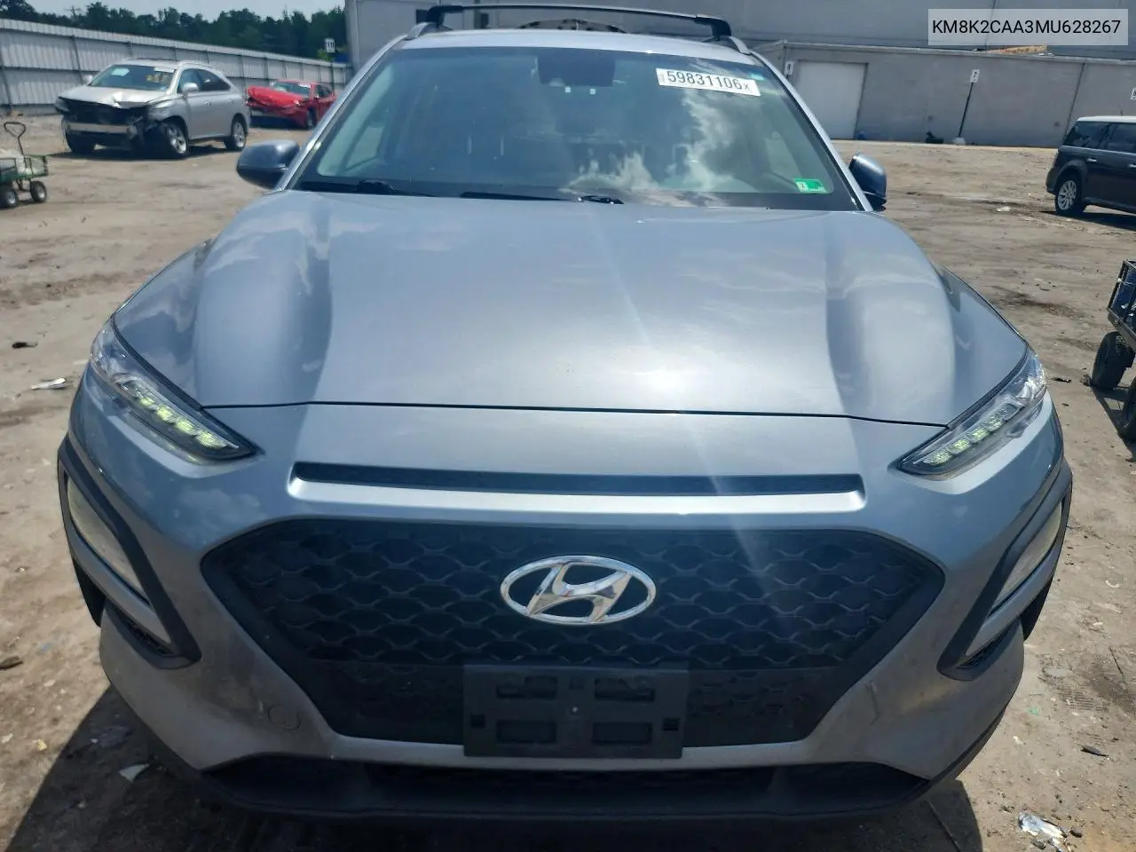 2021 Hyundai Kona Sel VIN: KM8K2CAA3MU628267 Lot: 59831106
