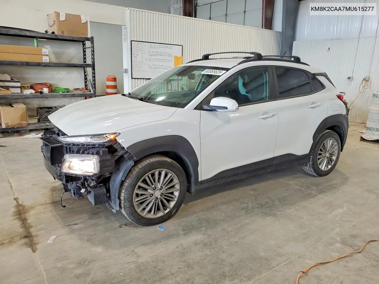 2021 Hyundai Kona Sel VIN: KM8K2CAA7MU615277 Lot: 60085626