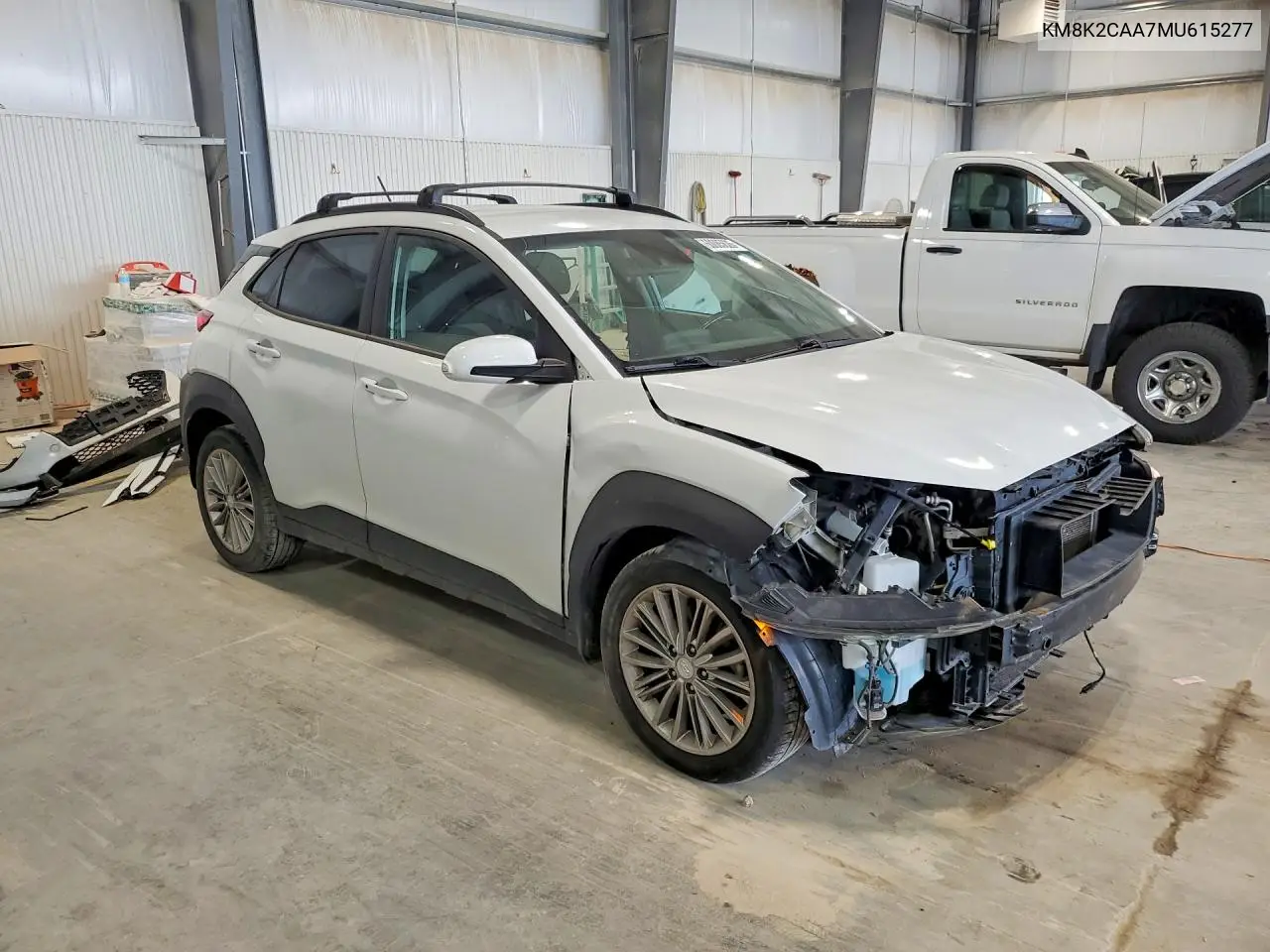 2021 Hyundai Kona Sel VIN: KM8K2CAA7MU615277 Lot: 60085626