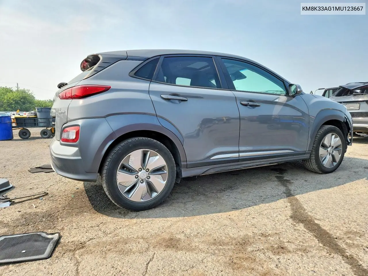 2021 Hyundai Kona Limited VIN: KM8K33AG1MU123667 Lot: 60498006