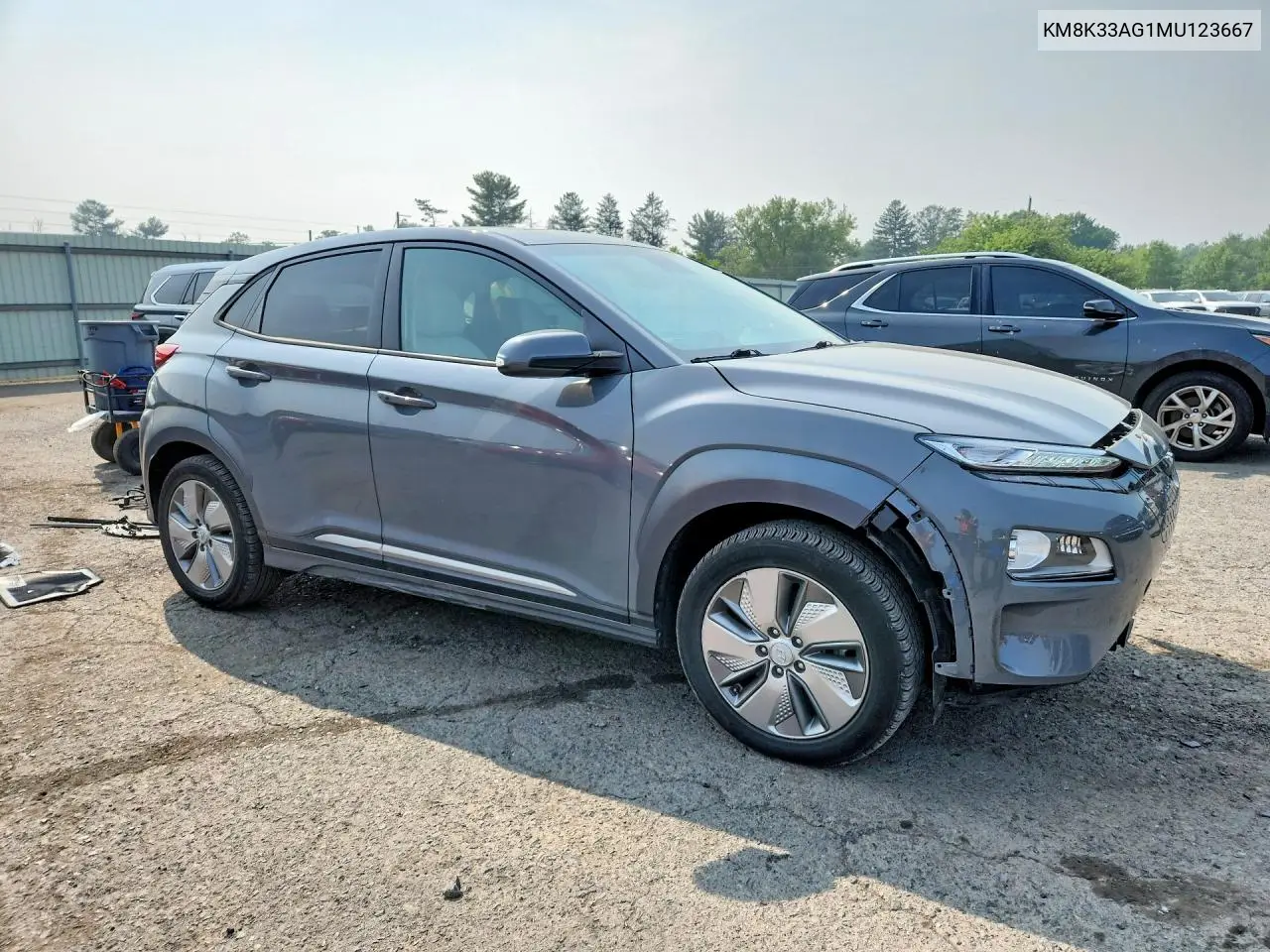 2021 Hyundai Kona Limited VIN: KM8K33AG1MU123667 Lot: 60498006