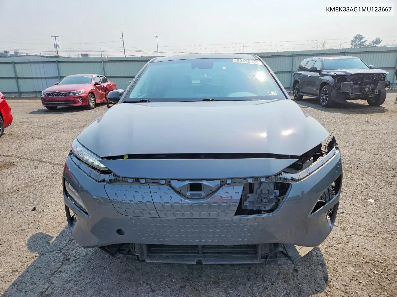 2021 Hyundai Kona Limited VIN: KM8K33AG1MU123667 Lot: 60498006