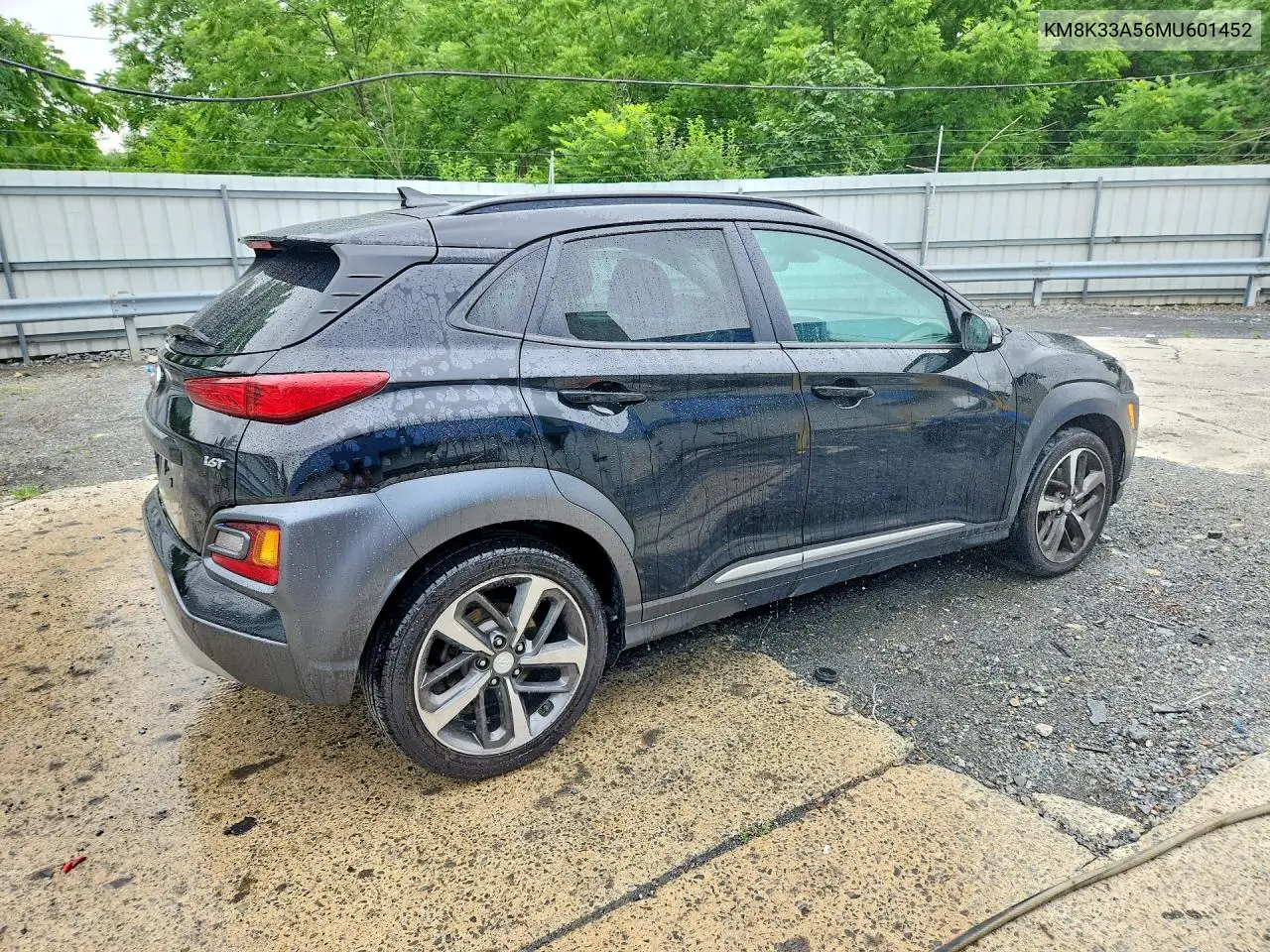 2021 Hyundai Kona Limited VIN: KM8K33A56MU601452 Lot: 60498626