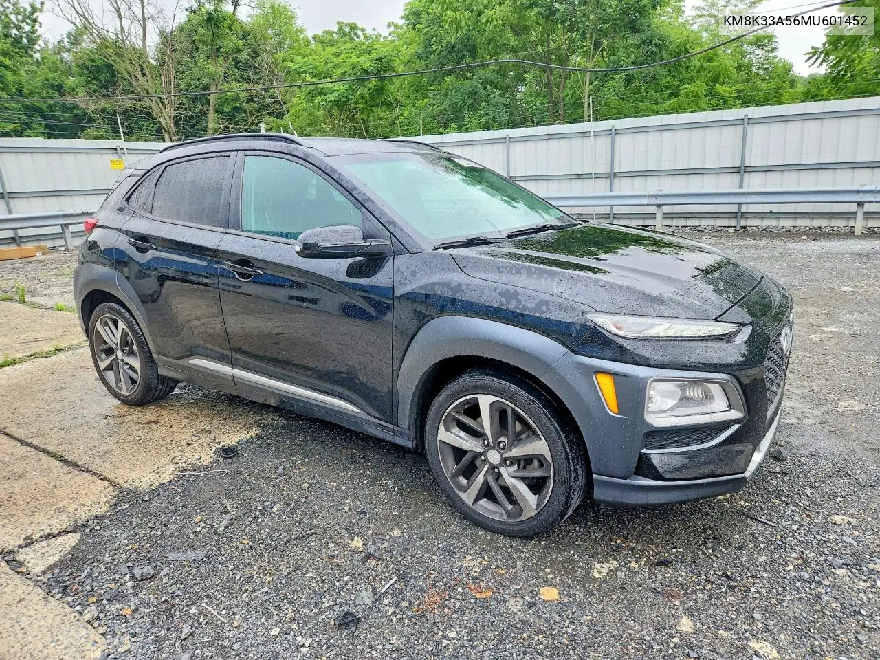 2021 Hyundai Kona Limited VIN: KM8K33A56MU601452 Lot: 60498626