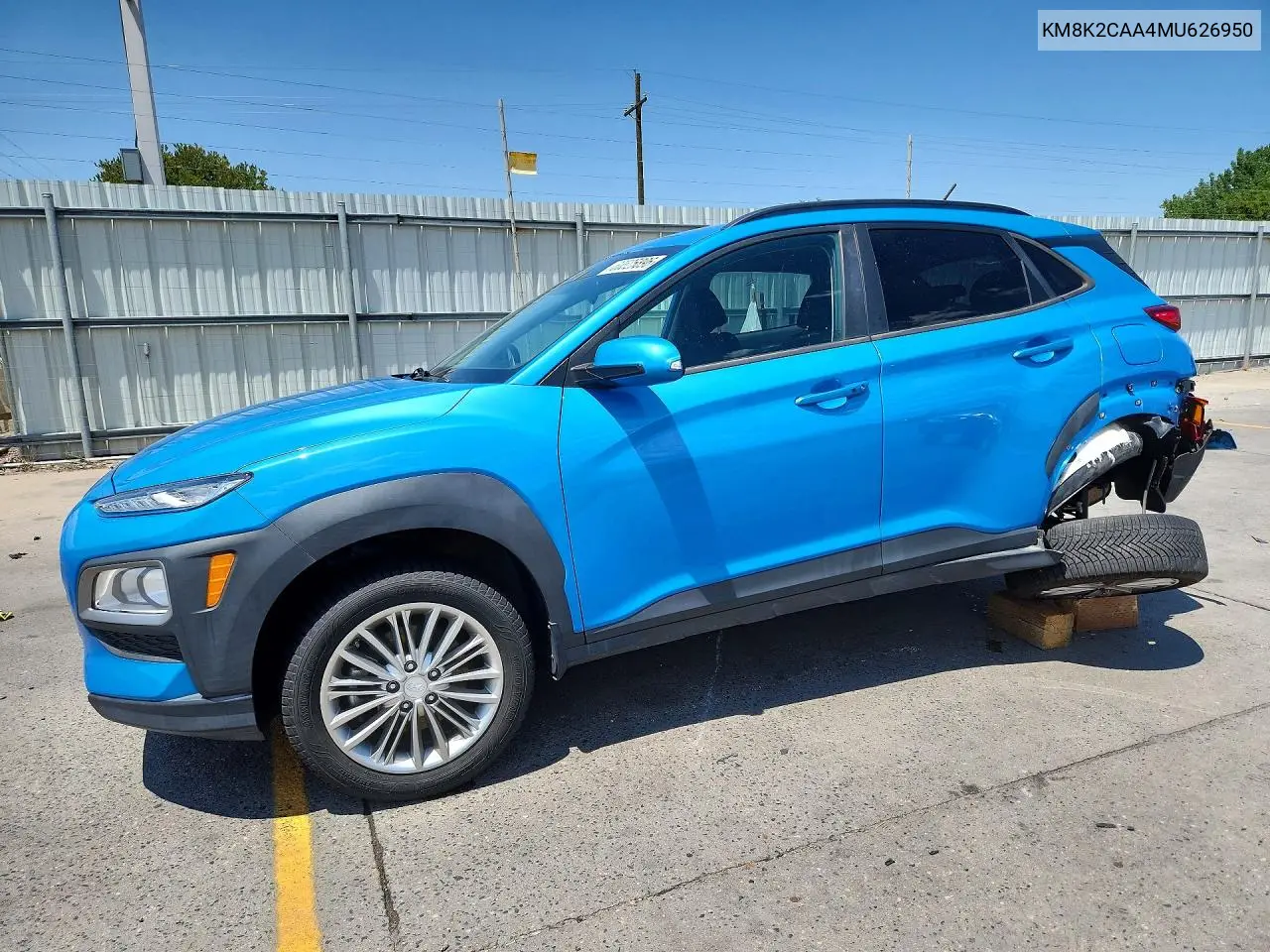 2021 Hyundai Kona Sel VIN: KM8K2CAA4MU626950 Lot: 60525896