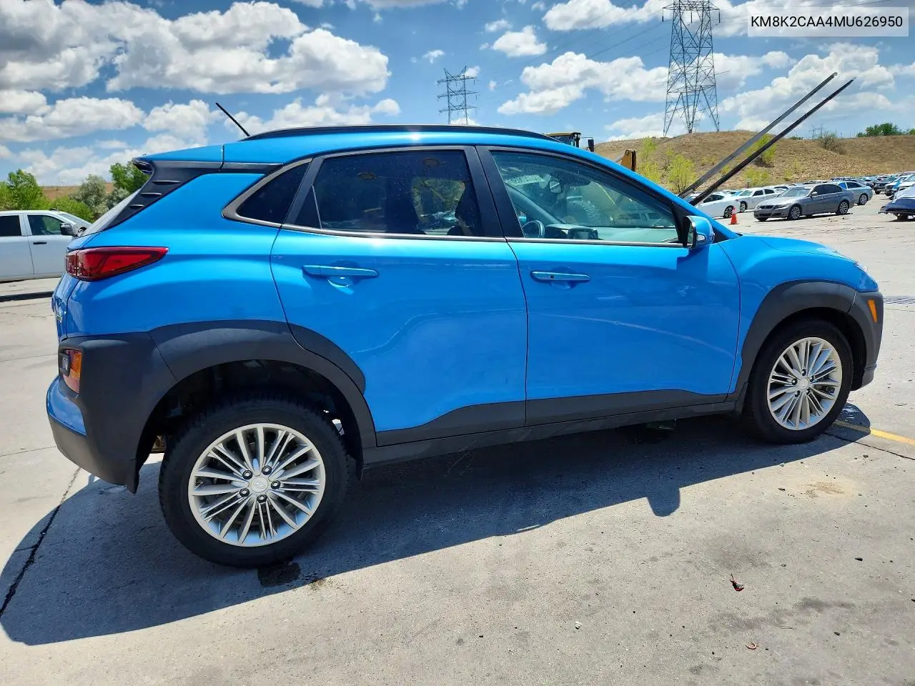 2021 Hyundai Kona Sel VIN: KM8K2CAA4MU626950 Lot: 60525896