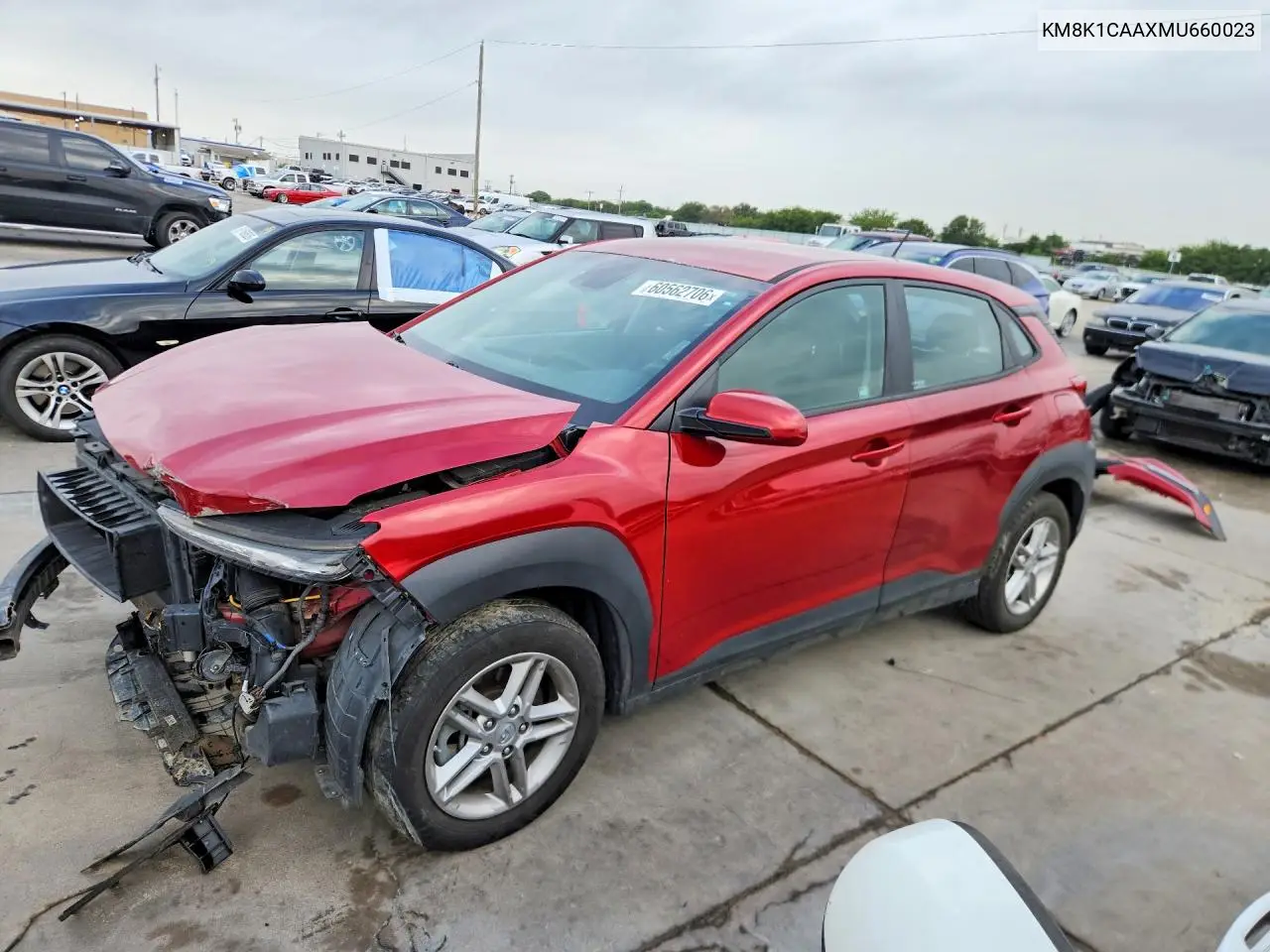2021 Hyundai Kona Se VIN: KM8K1CAAXMU660023 Lot: 60562706