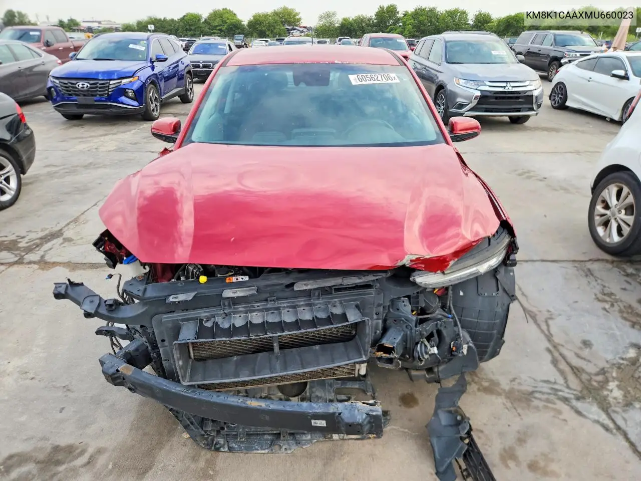 2021 Hyundai Kona Se VIN: KM8K1CAAXMU660023 Lot: 60562706